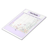 ブルーミングパープルガーデン_臨床タイムテーブル ノートパッド (アングル)
