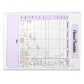 ブルーミングパープルガーデン_臨床タイムテーブル ノートパッド (正面)