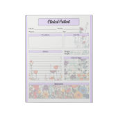 ブルーミングパープルガーデン_臨床患者 ノートパッド (回転)