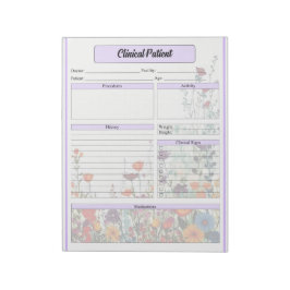 ブルーミングパープルガーデン_臨床患者 ノートパッド