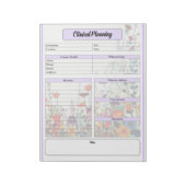 ブルーミングパープルガーデン_臨床計画 ノートパッド (回転)