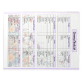 ブルーミングパープルガーデン_食料品店リスト ノートパッド (正面)