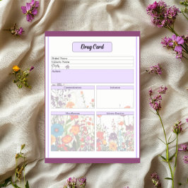 ブルーミングパープルガーデン(B) _Drug Card ノートパッド