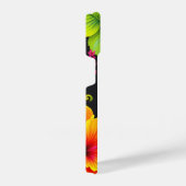 ブルーミングビーブスタイリッシュス：花プリント携帯カバー iPhoneケース (右側面)