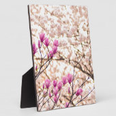 ブルーミングピンクパープルマグノリアス春花 フォトプラーク (側面)