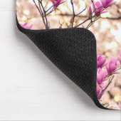 ブルーミングピンクパープルマグノリアス春花 マウスパッド (コーナー)