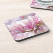 ブルーミングピンクパープルマグノリア – 春花 コースター (左側)