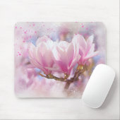 ブルーミングピンクパープルマグノリア – 春花 マウスパッド (マウス)