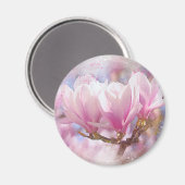 ブルーミングピンクパープルマグノリア – 春花 マグネット (正面/裏面)