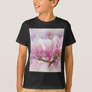 ブルーミングピンクパープルマグノリア – 春花 Tシャツ