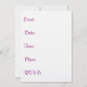 ブルーミングピンクフォックスグローブ招待状 招待状 (裏面)