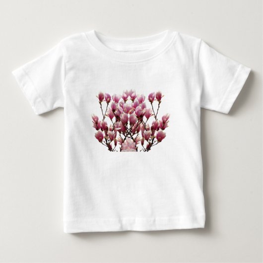 ブルーミングピンクマグノリアス春花 ベビーTシャツ (正面)