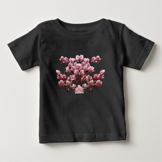 ブルーミングピンクマグノリアス春花 ベビーTシャツ (正面)