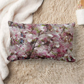 ブルーミングピンクマグノリアフィールド春花 ランバークッション (ブランケット)