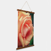 ブルーミングピーチバラ 吊り下げ型タペストリー (傾斜あり)