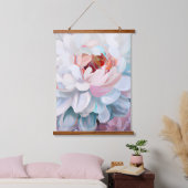 ブルーミングピーニーパステルカラー 吊り下げ型タペストリー (寝室)