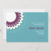 ブルーミングフラワー-紫と緑 招待状 (裏面)