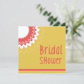 ブルーミングフラワー-黄と珊瑚 招待状 (スタンド正面)