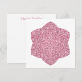 ブルーミングフローラノートカードバラとプラム サンキューカード (正面/裏面)