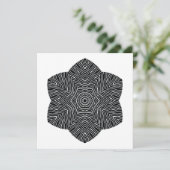 ブルーミングフローラノートカード（白黒） サンキューカード (スタンド正面)