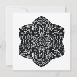 ブルーミングフローラノートカード(白黒) サンキューカード