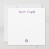 ブルーミングフローラノートカード(紫) サンキューカード (裏面)