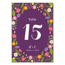 ブルーミングフローラフレーム素朴庭園の結婚式 テーブルナンバー