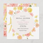 ブルーミングフローラブライダルシャワー招待 招待状 (正面/裏面)