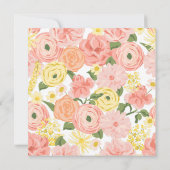 ブルーミングフローラブライダルシャワー招待 招待状 (裏面)