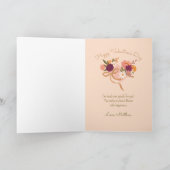 ブルーミングフローラブーケボウバレンタインデーカード シーズンカード (内部)