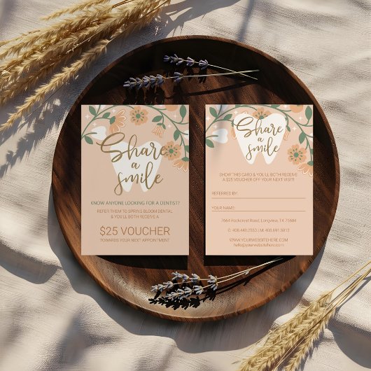 ブルーミングフローラ共有スマイル歯科紹介 名刺