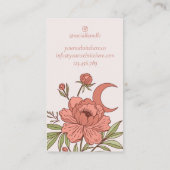 ブルーミングフローラ牡丹ホリスティック天空の月 名刺 (裏面)