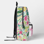 ブルーミングフローラ背景バッグ プリントバックパック (左)