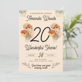 ブルーミングフローラ20誕生祝い 招待状 (スタンド正面)