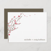 ブルーミングブランチフラットサンキューカード-セリス サンキューカード (正面/裏面)