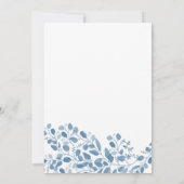 ブルーミングブルーサンフラワーブライダルシャワーカード 招待状 (裏面)