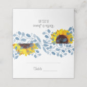 ブルーミングブルーボタニカルヒマワリ座席表 プレイスカード (外部開封)