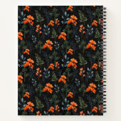 ブルーミングボタニカルオレンジフローラグリーンブランチ ノートブック (裏面)