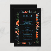 ブルーミングボタニカルオレンジ結婚フローラ詳細 エンクロージャーカード (正面/裏面)