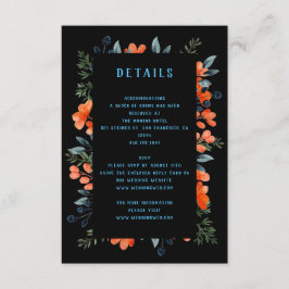 ブルーミングボタニカルオレンジ結婚フローラ詳細 エンクロージャーカード