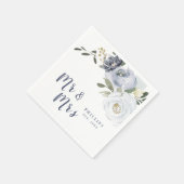 ブルーミングボタニカルダスティブルーフローラさん。そしてミセス スタンダードカクテルナプキン (角)