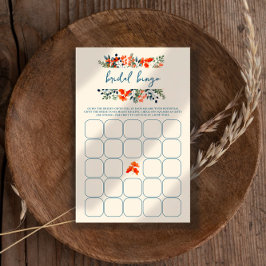 ブルーミングボタニカルブライダルシャワービンゴゲームカード チラシ
