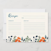 ブルーミングボタニカルブライダルシャワーレシピカード シーズンカード (正面)