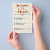 ブルーミングボタニカル新郎新婦トリビアゲーム チラシ (ハンドル)