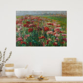 ブルーミングポピー – Olga Wisinger-Florian ポスター (キッチン)