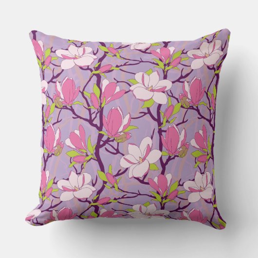 ブルーミングマグノリア装飾用クッション クッション (正面)