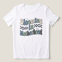 ブルーミングマザーフッド グルービー チェッカーボード ママ ギフト トライブレンドＴシャツ