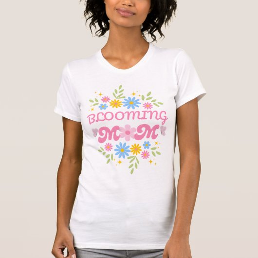 ブルーミングマム フローラルデザイン Tシャツ (正面)