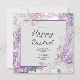 ブルーミングライラックハッピーイースターホリデーカード シーズンカード