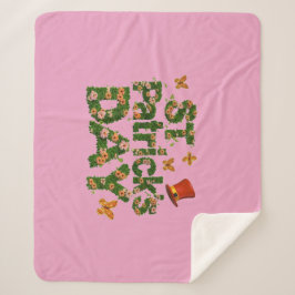 ブルーミングラック：フローラ聖パトリックのシェルパ毛布 シェルパブランケット